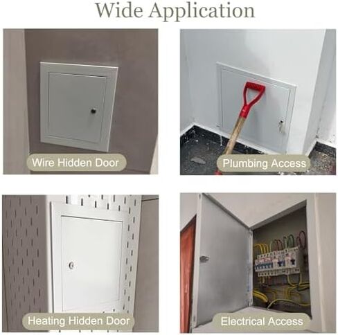 Paintable Metal Access Panel 6x6 to 24x24 Inch - Wall/Ceiling Door with Keys for Easy Plumbing & Valve Access - Discreet Solutions for Home & Commercial Use in Saudi Arabia
