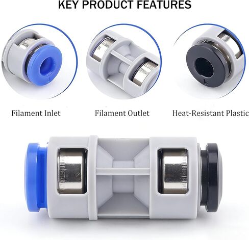 مقرنة أنبوب PTFE، حزمة من 3 موصلات متينة لقفل آمن لأنابيب PTFE مقاس 4 مم لمحور AMS، عازلة خيوط الطارد متوافقة مع سلسلة P1P/P1S/X1/A1/H2/P2 طباعة ثلاثية الأبعاد متعددة الألوان in Kuwait
