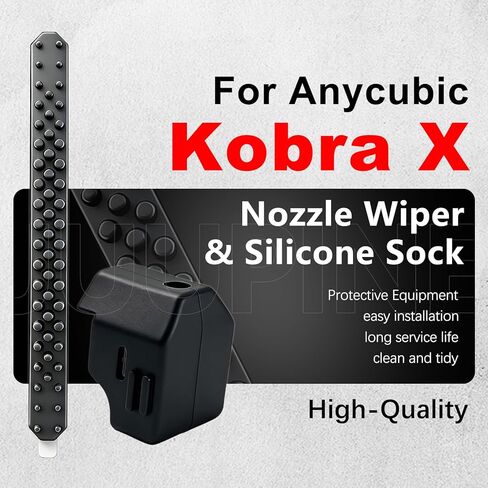6+1 Silicone Sock & Nozzle Brush Set for Anycubic Kobra X Nozzles Silicone Cover,300°C Heat-Resistant Hotend Sleeves with Self-Adhesive Nozzle Wiper – Stick Directly on Platform for Anycubic Kobra X in Saudi Arabia