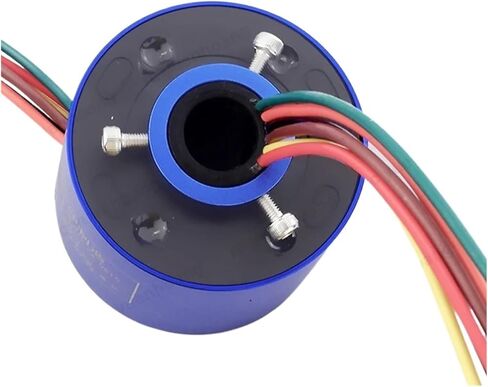 1PCS Through Hole Diameter 12.7mm 6 Channels 15A Conductive Slip Ring Rotating Light Ring Collector Connector in Kuwait
