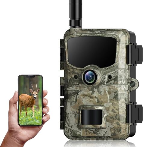 VOOPEAK 4G LTE Cellular Trail Camera, No WiFi Needed,Game Cameras with Night Vision Motion Activated Waterproof, 1080P Videos + Sound in Saudi Arabia