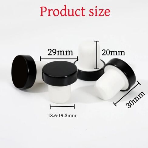 T-shaped Stopper Cork Wine Bottle Stoppers Reusable Wine Sealing Plug for Beer Bottles DIY Craft(Black,20 Pieces) in Saudi Arabia