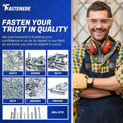 غسالات Fastenere Fender #8 × 3/4 بوصة (500 عبوة)، قطر كبير، لمسة نهائية سادة من الفولاذ المقاوم للصدأ 18-8، مقاومة للتآكل، أجهزة معدنية عالية القوة للشد للسيارات ومشروعات البناء in Kuwait