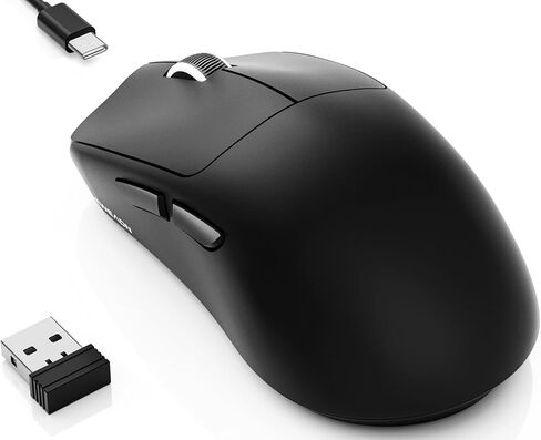 Eweadn X23PRO اللاسلكي ألعاب الماوس ، 2.4G/BT5.0/USB-C Esports Mouse ، 49G Mouse Mouse Mouse ، 12000 DPI Mouse مع 6 أزرار قابلة للبرمجة ، للكمبيوتر المحمول/MAC ، أبيض ، أبيض in Kuwait
