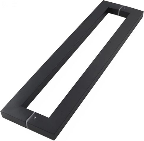 Office Glass Door Handle, Stainless Steel Brushed Finish Push Pull Barn Door Handle, Heavy Duty Commercial Grade Door Knob(Black,1200mm) in Kuwait