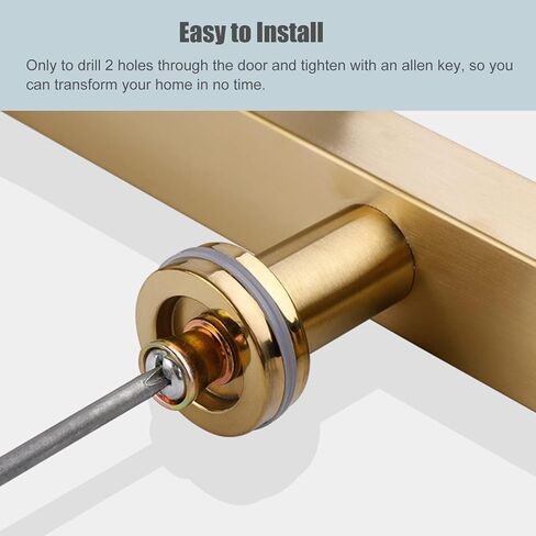 Heavy Duty Commercial Sliding Glass Barn Door Handle Pull, Stainless Steel Push-Pull for Interior/Exterior, 20-59 Inch, Back-to-Back Mount, Multiple Finishes(Black,80cm/31.5in) in Kuwait