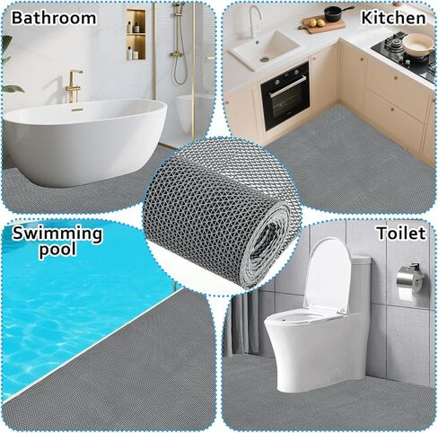 3 * 20 FT Drainage Non Slip Flooring Mats Swimming Pool Bathroom Anti-Fatigue Rubber Matting Heavy Duty Commercial Anti Slip Floor Mats for Garage Restaurant Sauna SPA in Saudi Arabia