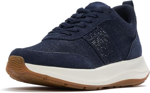 FitFlop Womens F-Mode Flow Crystal Denim/Suede Sneakers in Saudi Arabia