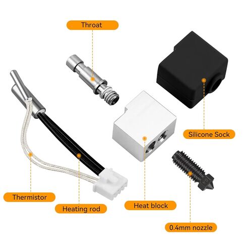 Upgrade Hotend Kit for Anycubic Kobra S1/Kobra S1 Combo 3D Printer, Hardened Steel Print Head Assembled Extruder Kit with Extra Hardened Nozzle 0.2,0.4,0.6,0.8mm,High Temp 450°C, Fast Print 600mm/s in Saudi Arabia