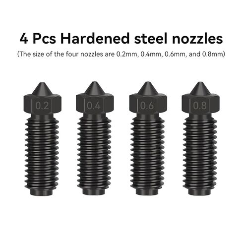 Upgrade Hotend Kit for Anycubic Kobra S1/Kobra S1 Combo 3D Printer, Hardened Steel Print Head Assembled Extruder Kit with Extra Hardened Nozzle 0.2,0.4,0.6,0.8mm,High Temp 450°C, Fast Print 600mm/s in Saudi Arabia