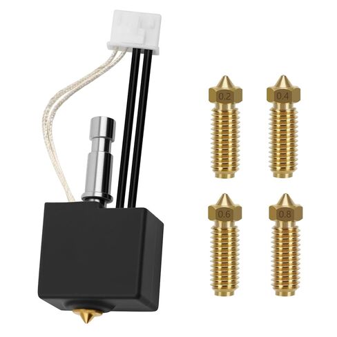 Upgrade Hotend Kit for Anycubic Kobra S1/Kobra S1 Combo 3D Printer, Hardened Steel Print Head Assembled Extruder Kit with Extra Hardened Nozzle 0.2,0.4,0.6,0.8mm,High Temp 450°C, Fast Print 600mm/s in Saudi Arabia
