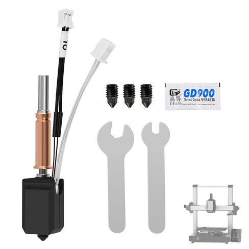 Upgrade Hotend Kit for Anycubic Kobra S1/Kobra S1 Combo 3D Printer, Hardened Steel Print Head Assembled Extruder Kit with Extra Hardened Nozzle 0.2,0.4,0.6,0.8mm,High Temp 450°C, Fast Print 600mm/s in Saudi Arabia
