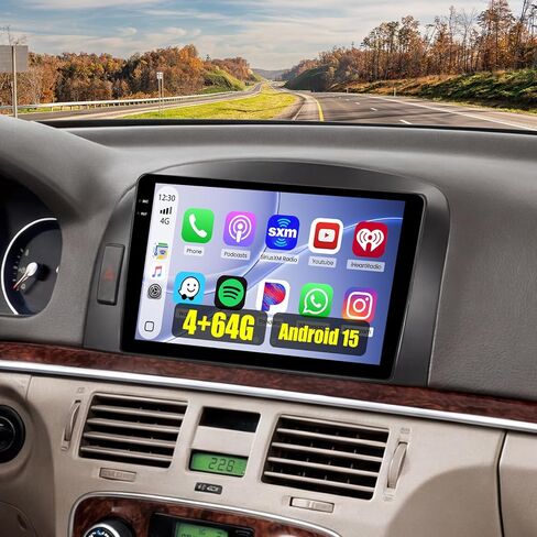 [4+64g] لـ Hyundai Sonata NF 2004-2008 Android 15 Car Steroo ، Hikity 9 '' in-cell touchscreen Radio with Carplay Android Auto 5G WiFi Bluetooth 5.0 Mirror Link GPS SWC FM/RDS/EQ CAM CAM in Saudi Arabia