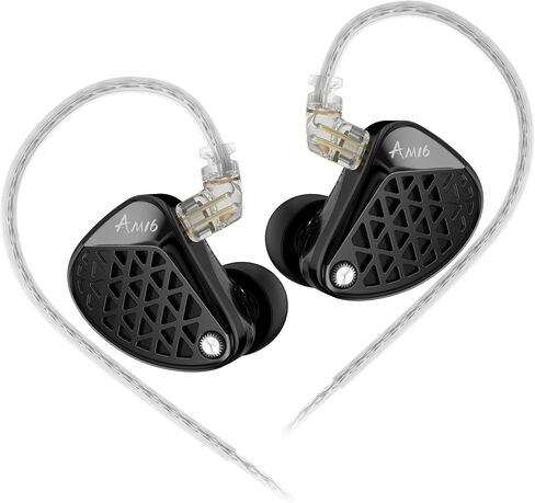 KZ AM16 16 سائق التسليح المتوازن Hi-Fi IEM مع سماعات الرأس المتوازنة والمحسّنة بالباص سماعات رأس كبلات قابلة للفصل (باس لا ميكروفون) in Kuwait