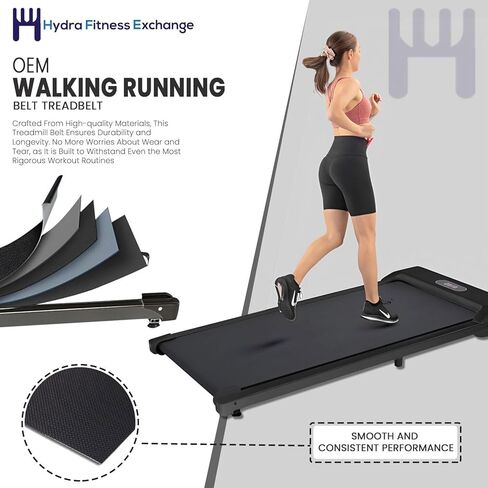Hydra Fitness Exchange Jogging Walking Running Replacement Treadmill Belt 495x2910x1.4t Pre-Lubricated | PVC Material Treadbelt Walking Desk OEM Equipment P/N 1000439681 | Works with T101-07 - TM1020 in Kuwait