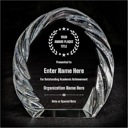 Personalized Acrylic Retirement Gifts For Men and Women, Laser Engraved Custom Trophy for Service Recognition, Fully Customizable Retirement Trophy Award for Boss, Employee, Teacher (Blue Oval) in Saudi Arabia