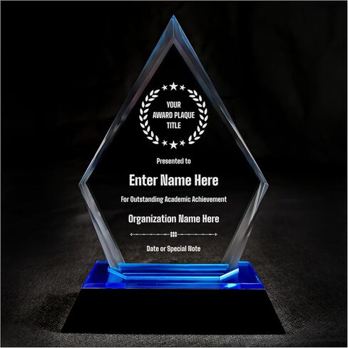 Personalized Acrylic Retirement Gifts For Men and Women, Laser Engraved Custom Trophy for Service Recognition, Fully Customizable Retirement Trophy Award for Boss, Employee, Teacher (Blue Oval) in Saudi Arabia