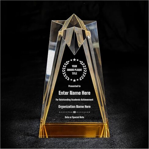 Personalized Acrylic Retirement Gifts For Men and Women, Laser Engraved Custom Trophy for Service Recognition, Fully Customizable Retirement Trophy Award for Boss, Employee, Teacher (Blue Oval) in Saudi Arabia