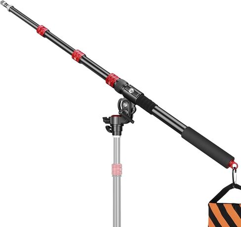 FreeSea Tripod Extension Arm & Boom Arm: 27.6-80.7" Aluminum Alloy Heavy Duty w/ 4.4lbs Load, 90° Tilt & Extendable Tail for C Stand Photography​ in Saudi Arabia