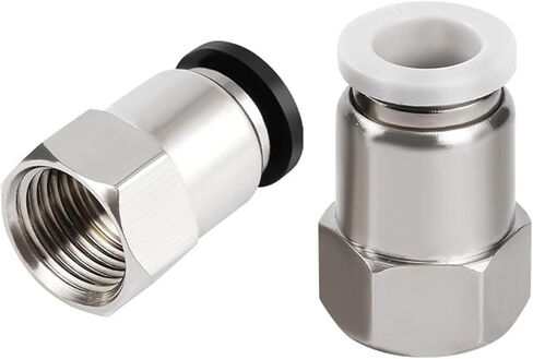 PCF Black Connector Internal Thread Straight PCF8-02 Pneumatic Quick Tracheal Component 1Pcs(白色PCF16-M12) in Kuwait