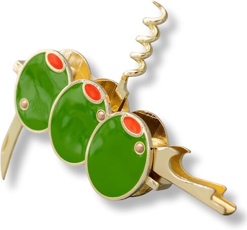 ban.do Novelty Martini Olive Corkscrew and Bottle Opener, Aesthetic Barware and Cocktail Tools (Olives) in Saudi Arabia