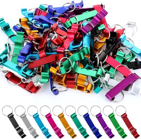 200 Pcs Colored Aluminum Bottle Opener Keychain Bulk, Claw Soda Beverage Beer Bottle Opener Unisex Metal Personalized Keychains Openers for Kitchen Restaurant Bar Wedding Home Party in Saudi Arabia
