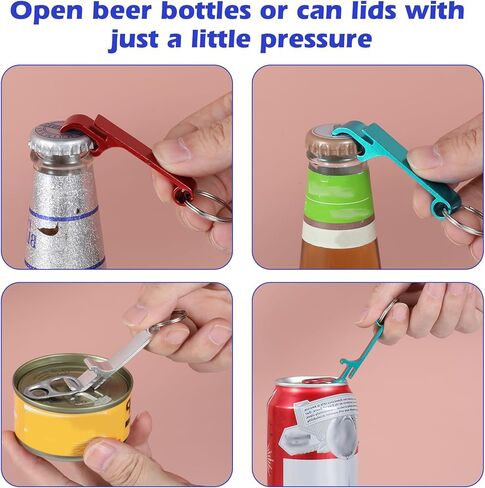 200 Pcs Colored Aluminum Bottle Opener Keychain Bulk, Claw Soda Beverage Beer Bottle Opener Unisex Metal Personalized Keychains Openers for Kitchen Restaurant Bar Wedding Home Party in Saudi Arabia