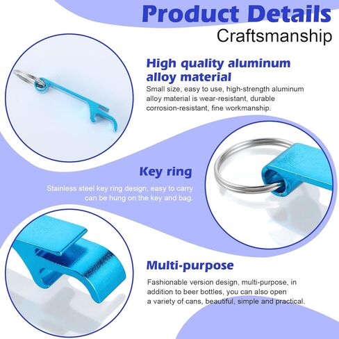 200 Pcs Colored Aluminum Bottle Opener Keychain Bulk, Claw Soda Beverage Beer Bottle Opener Unisex Metal Personalized Keychains Openers for Kitchen Restaurant Bar Wedding Home Party in Saudi Arabia