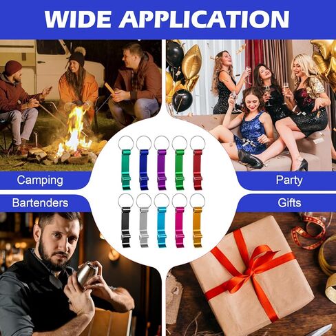 200 Pcs Colored Aluminum Bottle Opener Keychain Bulk, Claw Soda Beverage Beer Bottle Opener Unisex Metal Personalized Keychains Openers for Kitchen Restaurant Bar Wedding Home Party in Saudi Arabia