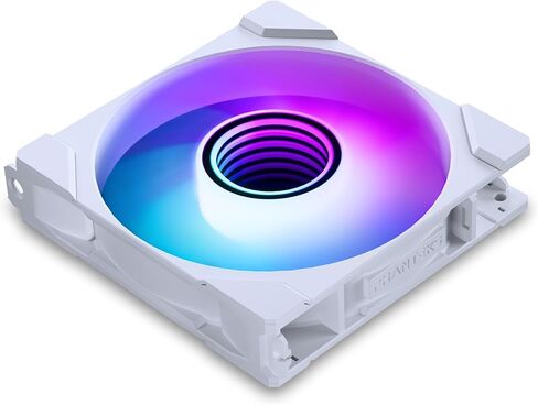 Phanteks M25-120 Gen2, 120mm ARGB High Performance Cooling Fans, Daisy-Chain Unified Fan Frame, Infinity Mirror hub, Single Cable Connection, White in Saudi Arabia