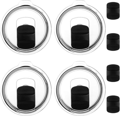 4 Pack 30 oz Tumbler Lid, Yeti Magslider Lid, Yeti Lids 30 Oz Replacement Lid, Spill Proof Cup Lids Covers with Magnetic Slider Switch, for Ozark Trail, Old Style Rtic in Saudi Arabia