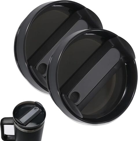 2 Pack 40 OZ Tumbler Lid Replacement Fit for Stanley Cup Lid,Spill Proof Tumbler Covers for Stanley Cup Accessories(Clear - Purple) in Saudi Arabia