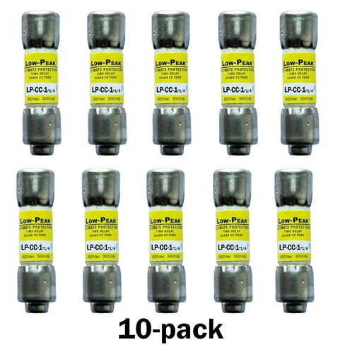 10 عبوات جديدة LP-CC-1-1/4 LP-CC-1-1/4A LP-CC 1.25A 600Vac صمام تأخير الوقت، LP-CC-1-1/4A صمامات خرطوشة رفض الفئة CC الحالية in Kuwait