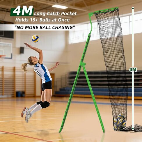 Volleyball Rebounder Net 7x4 FT, Adjustable Volleyball Training Equipment for Backyard Outdoor Solo Practice, Heavy-Duty 45-Layer Net with Ground Stakes & Target Belt in Saudi Arabia