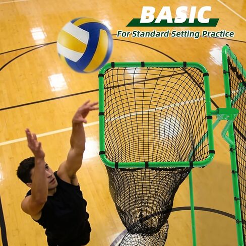 Volleyball Rebounder Net 7x4 FT, Adjustable Volleyball Training Equipment for Backyard Outdoor Solo Practice, Heavy-Duty 45-Layer Net with Ground Stakes & Target Belt in Saudi Arabia
