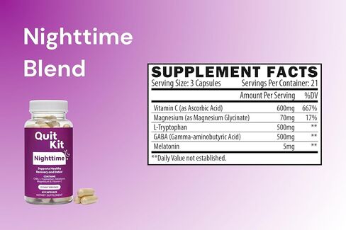 Detox & Withdrawal Support System | 21-Day Recovery Supplement for Anxiety, Stress, Sleep, Mood & Craving Support | Magnesium Glycinate, GABA, L-Theanine in Saudi Arabia