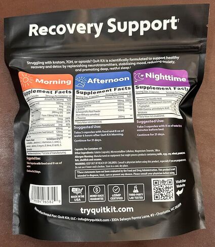 Detox & Withdrawal Support System | 21-Day Recovery Supplement for Anxiety, Stress, Sleep, Mood & Craving Support | Magnesium Glycinate, GABA, L-Theanine in Saudi Arabia