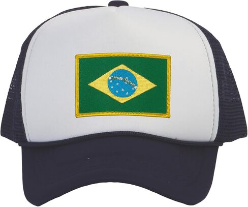 TOP HEADWEAR قبعة علم البرازيل - قبعة سائق الشاحنة الوطنية البرازيلية in Saudi Arabia