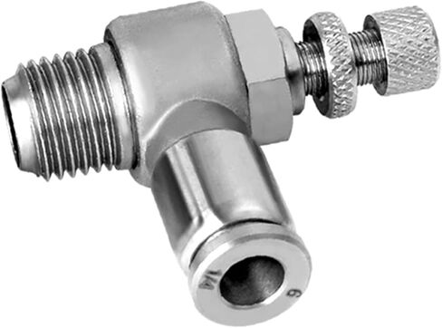 30PCS 304 Stainless Steel Regulating Throttle Valve Quick Connector Speed Control Switch SL6-M5/4-01/10-03 Pneumatic Fittings(SL12-03) in Kuwait