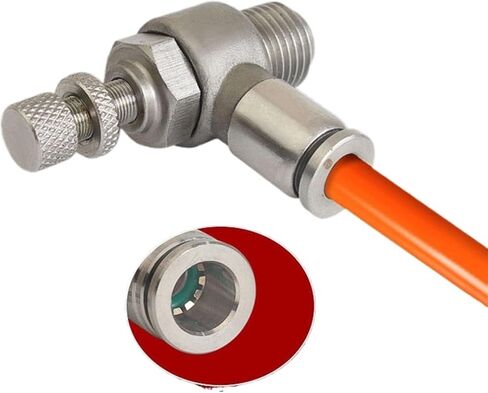 30PCS 304 Stainless Steel Regulating Throttle Valve Quick Connector Speed Control Switch SL6-M5/4-01/10-03 Pneumatic Fittings(SL12-03) in Kuwait