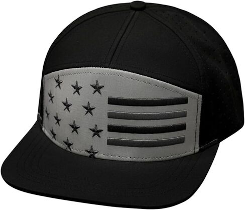 The Heartbeat Brand Flag Laser Mesh Snapback Hat for Men & Women | Flat Bill Trucker Hat | Lightweight & Water-Resistant in Saudi Arabia