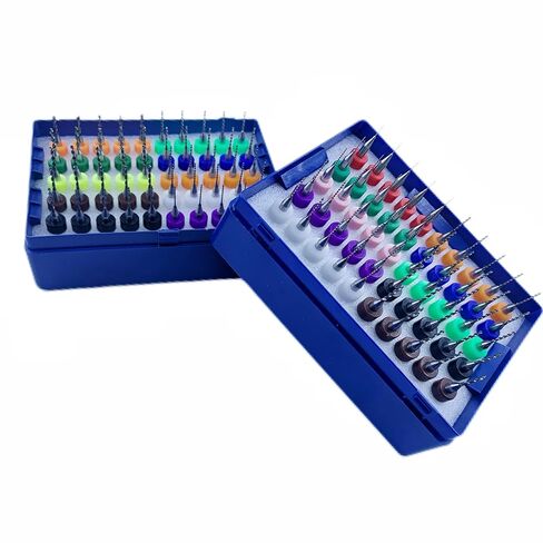 50pcs Micro Drill Bit Set, Tungsten Carbide PCB Drill Bits for Printed Circuit Board, Jewelry, Model Making, DIY Woodworking, Plastic & Resin Craft in Saudi Arabia