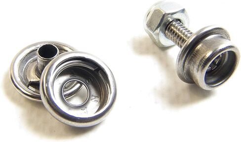 غطاء ومقبس، من الفولاذ المقاوم للصدأ مع مسمار برغي آلي مقاس 1/2 بوصة #8 اختر الكمية التي تحتاجها وصمولة القفل (5 من كل قطعة) in Kuwait