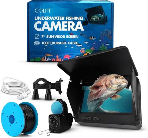 Underwater Fishing Camera, Portable Ice Fishing Camera with Monitor, Real Time Fish Viewing for Lakes and Rivers, No WiFi Required in Saudi Arabia