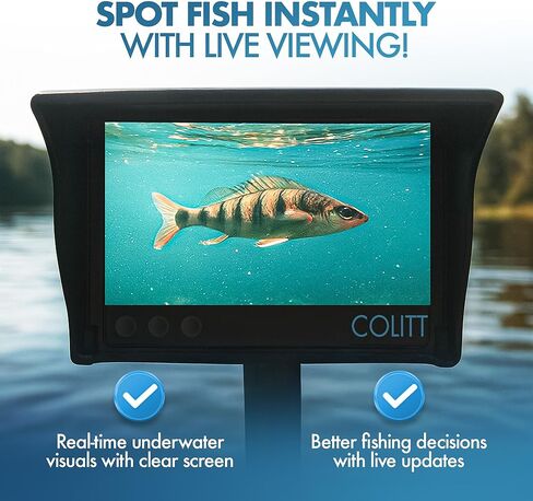 Underwater Fishing Camera, Portable Ice Fishing Camera with Monitor, Real Time Fish Viewing for Lakes and Rivers, No WiFi Required in Saudi Arabia