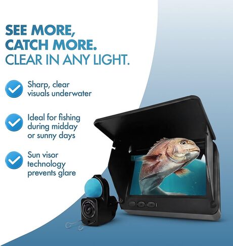 Underwater Fishing Camera, Portable Ice Fishing Camera with Monitor, Real Time Fish Viewing for Lakes and Rivers, No WiFi Required in Saudi Arabia