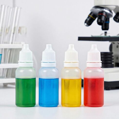 6 PCS 15ml (0.5oz) Small Plastic Dropper Bottles with 2 Funnel, Squeezable Empty Eye Liquid Dropper Sample Portable Travel Containers with Childproof Cap Plug for Essential Oil Serums in Saudi Arabia