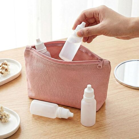 6 PCS 15ml (0.5oz) Small Plastic Dropper Bottles with 2 Funnel, Squeezable Empty Eye Liquid Dropper Sample Portable Travel Containers with Childproof Cap Plug for Essential Oil Serums in Saudi Arabia