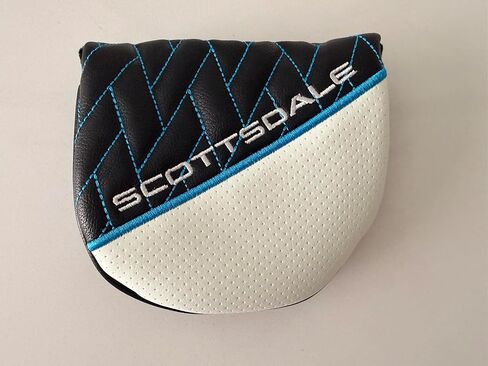 New PING Scottsdale Mallet Blue/Black/White Leather Headcover - Magnet Cover in Saudi Arabia