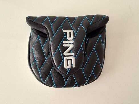 New PING Scottsdale Mallet Blue/Black/White Leather Headcover - Magnet Cover in Saudi Arabia
